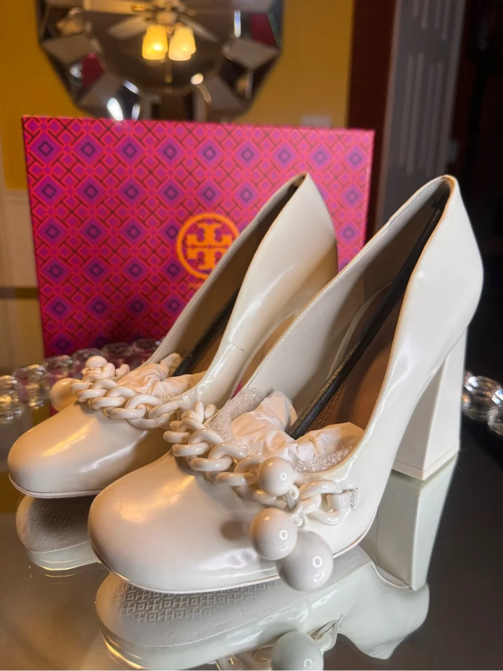 NWT Tory Burch Women's Addison High Block Heel Pumps. Size 5.5